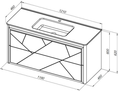 Тумба под раковину Allen Brau Paris 120 1.360003.PWM папирус матовый, артикул 1.360003.PWM