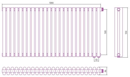 Отопительный радиатор ЭСТЕТ-11 н/ж EU50 500х1080 / 24 сек (Состаренная Латунь) Отопительный радиатор ЭСТЕТ-11 н/ж EU50 500х1080 / 24 сек (Состаренная Латунь)