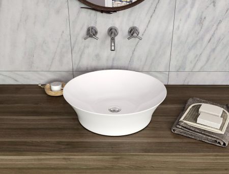 Раковина накладная Allen Brau Liberty 40 4.32002.20 белый глянец, артикул 4.32002.20