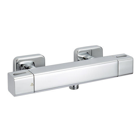 CISAL Cubic Смеситель термостатический настенный для душа, цвет хром, артикул CUT0102021