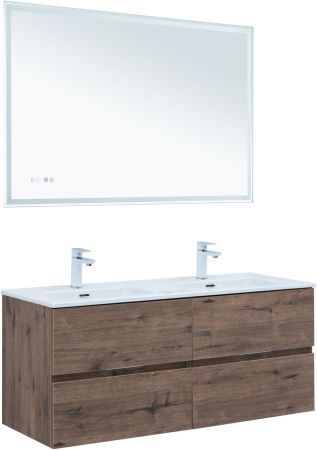 Тумба под раковину Aquanet Алвита New 60 2 ящика, дуб веллингтон табак, артикул 00334184