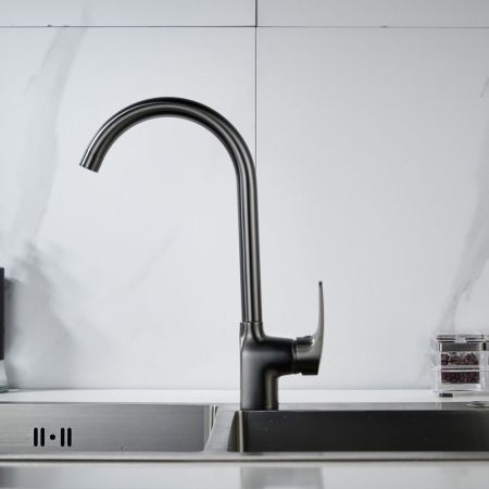 Смеситель для кухни Shevanik S5053T, оружейная сталь, артикул S5053T