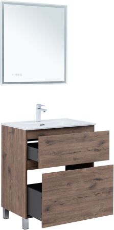 Тумба под раковину Aquanet Алвита New 70 напольная, дуб веллингтон табак, артикул 00344128