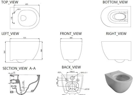 Чаша подвесного унитаза Allen Brau Priority Tornado 4.31008.20 белый глянец, артикул 4.31008.20