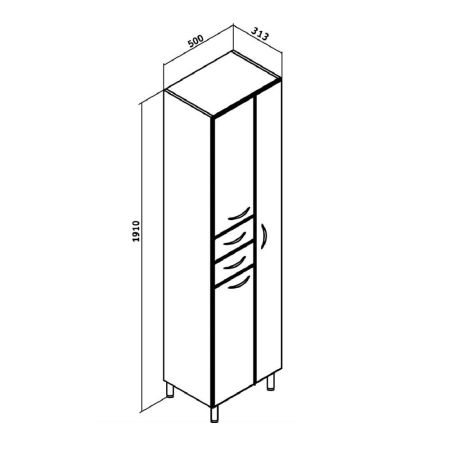 Пенал Runo правый  50 (00000000135), артикул 00000000135
