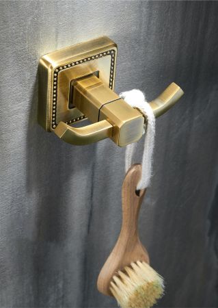 Двойной крючок для ванной WONZON & WOGHAND ROMA, Бронза (WW-7225), артикул WW-7225