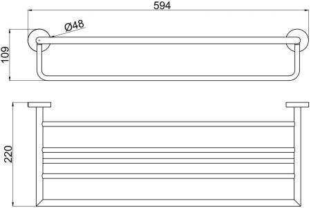Полочка Allen Brau Priority 6.31014-BN никель браш, артикул 6.31014-BN