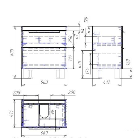 Тумба Vind stor 70, белый лак, артикул OW23.14.00