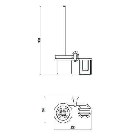 Ершик с держателем освежителя Savol S-L03194, хром, артикул S-L03194