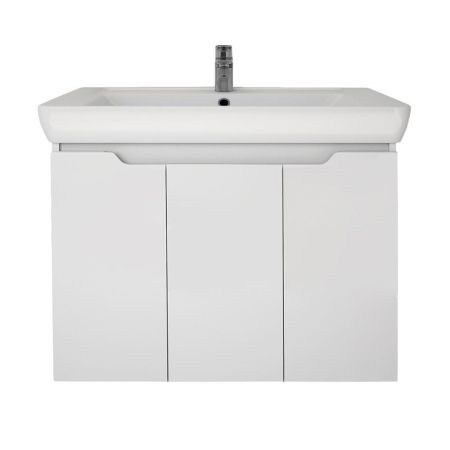 Тумба с раковиной подвесная Dreja Q Plus (D) 80 см, белый, артикул 99-1006-com