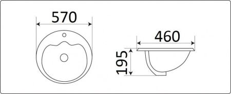Умывальник CeramaLux 316, артикул 