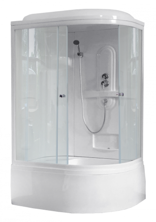 Душевая кабина Royal Bath RB 8120BK1-T (прозрачное) левая, артикул RB8120BK1-T-L