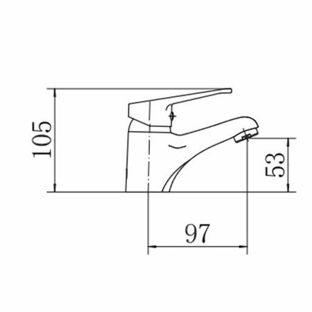 Смеситель для раковины FASHUN A1013, хром