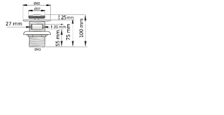 Донный клапан для раковины CeramaLux RD013