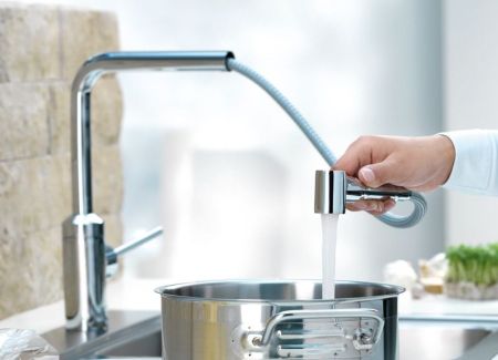 Смеситель для кухни  KLUDI L-INE 428210577 (хром, L-24,5 H-27), шт, артикул 428210577