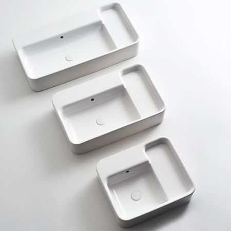 SIMAS HOP  Раковина чаша подвесная 100x50xh18 см, без отв. для смесителя,  цвет белый