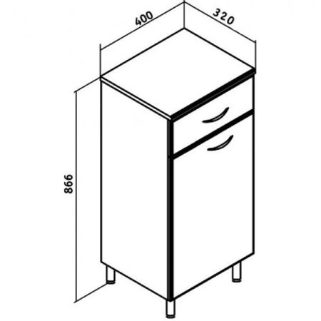 Тумба Runo 40 4620750021054 с бельевой корзиной Белая