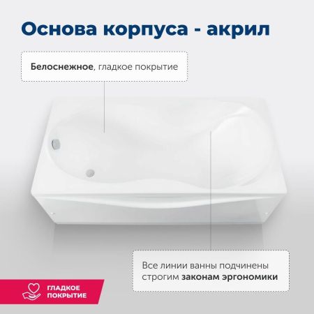 Акриловая ванна Aquanet Grenada 180x90 (с каркасом), артикул 00205493