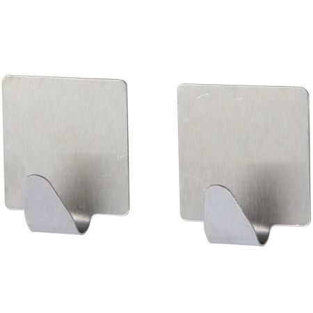 Крючки из нержавеющей стали на липкой ленте, 2 шт, в уп, арт, H24, артикул H24