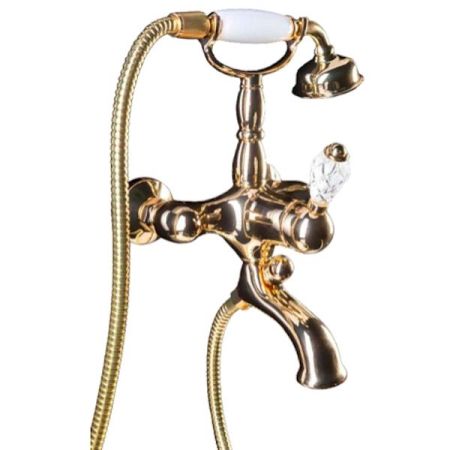 Смеситель для ванны (душевой комплект) CRYSTAL, золото_Комплект, артикул 283-CRST