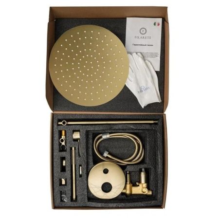 Душевая система встраиваемая FILARETE Roun FL1023MG, матовое золото