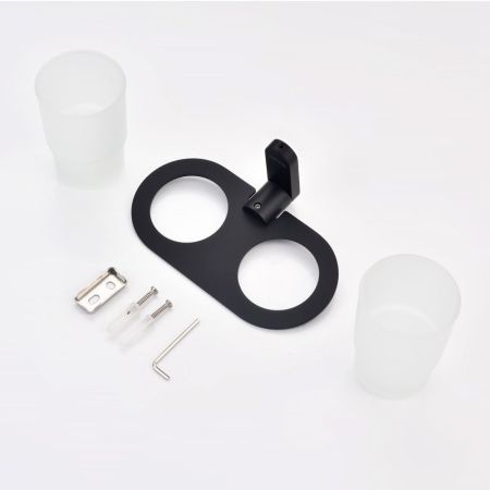 Стакан для ванной комнаты двойной Raglo R300.08.06, черный