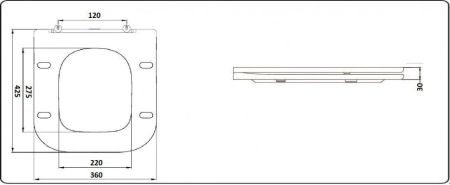 Унитаз напольный CeramaLux 1218A, артикул 
