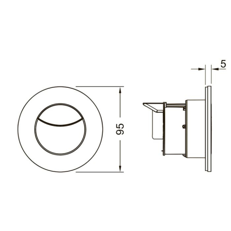 TECEflushpoint, Панель смыва, 2 клавиши, круглая белая, артикул 9240981