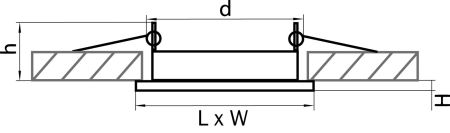 Светильник точечный встраиваемый декоративный под заменяемые КЛЛ или LED лампы Tensio Lightstar 212122, артикул 212122