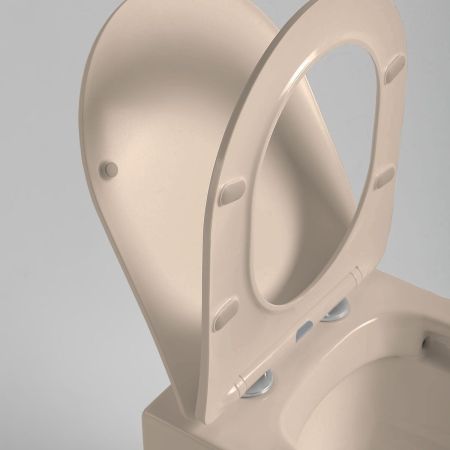 Унитаз подвесной Piatti VT1-11SMC, цвет капучино матовый, ультратонкое soft-close сиденье, артикул VT1-11SMC