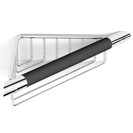 Поручень Black&White Swan SN-2155 уголовой с полкой Хром Темно-серый, артикул 2155SN0