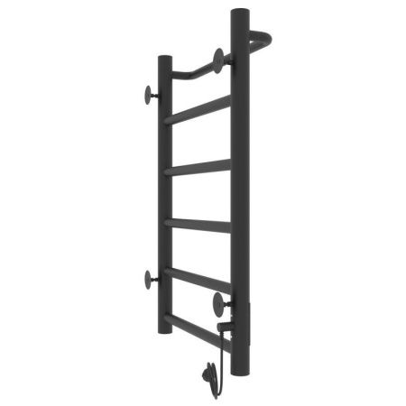 Полотенцесушитель электро "Прайм ЧКЧ П6 400*600", черный матовый, левый