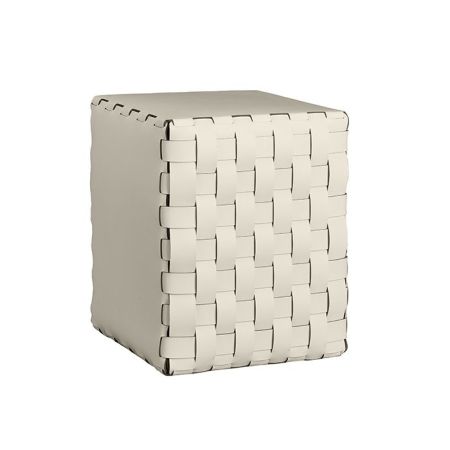 ADJ Пуф, 35x35xH40 см., цвет: панна котта/белый, артикул 1070.16/10