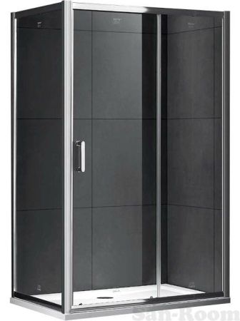 Душевой уголок Gemy S30191E-A100 130х100 профиль Хром стекло прозрачное, артикул S30191E-A100