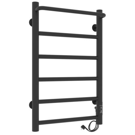 Полотенцесушитель электро "Прайм ЧКЧ П6 400*600", черный матовый, правый, артикул 73207593