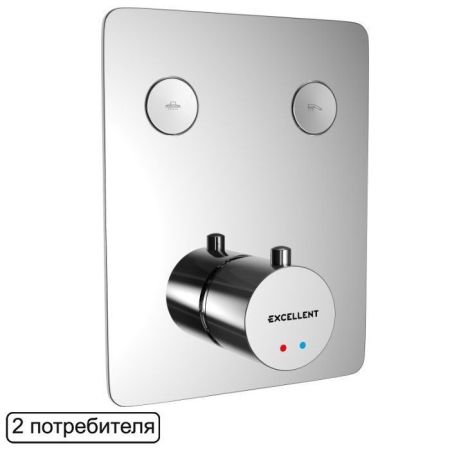 Смеситель термостатический для ванны и душа скрытого монтажа EXCELLENT Krotos AREX.8045CR (хром), артикул AREX.8045CR