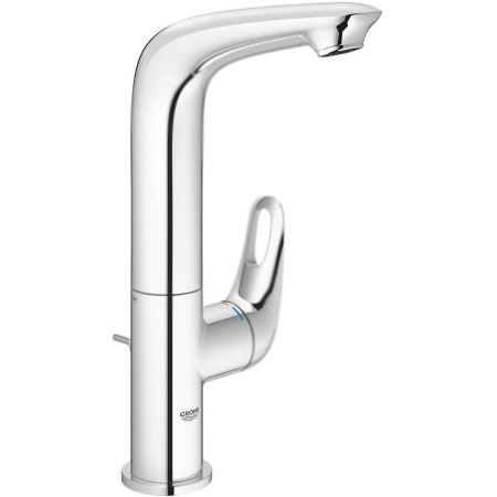 Смеситель для раковины GROHE Eurostyle new с донным клапаном и высоким изливом, хром (23569003), артикул 23569003