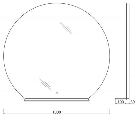 Зеркало BelBagno SPC-RNG-900-LED-TCH-MENS