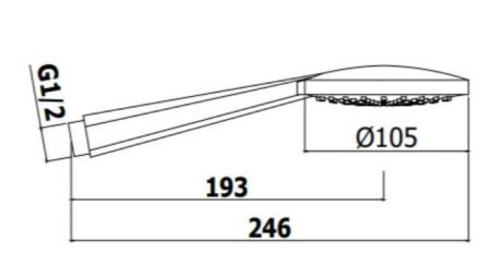 Ручной душ Paffoni Giada ZDOC105CR хром, артикул ZDOC105CR