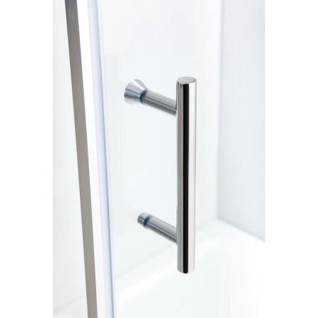 Душевой уголок Black&White Stellar Wind S102-900х900 квадратный профиль Серебристый хром стекло прозрачное