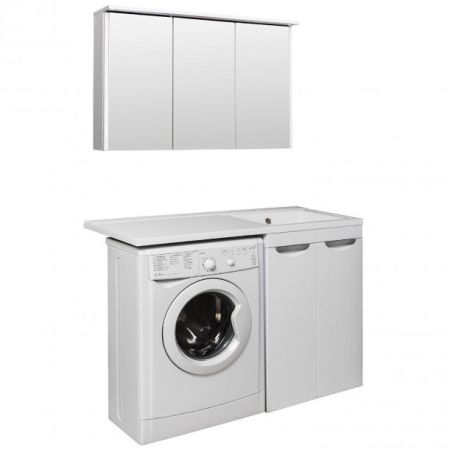 Тумба под раковину Runo Лира 120 4620750027223 Белая