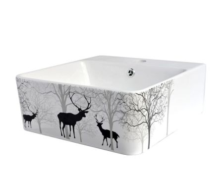 Раковина чаша Bronze de Luxe Black Deer 1060BD, белый, артикул 1060BD