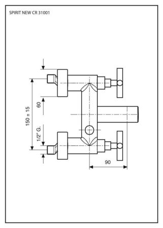 Emmevi Spirit New, двухвентильный смеситель для ванны без набора для душа, цвет хром