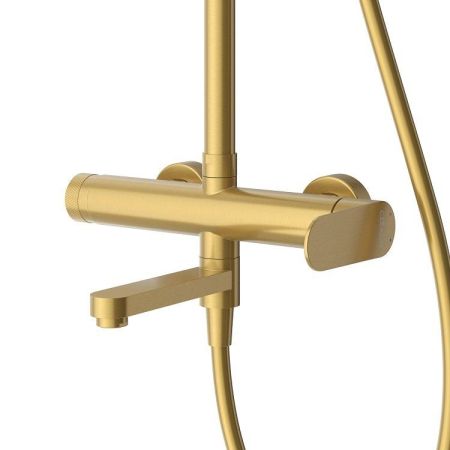 STYLUS-CVD-01 Душевая стойка со смесителем и изливом, хром, артикул STYLUS-CVD-01