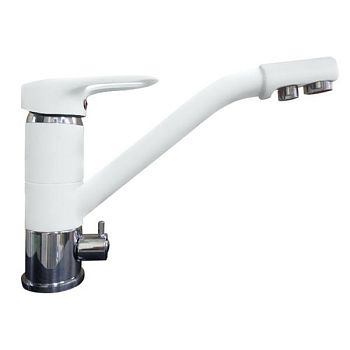 Смеситель для кухни с подключением фильтра GranFest 2624-1, иней