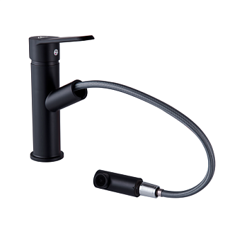 Смеситель для кухни Plstart PL4009-7, чёрный