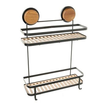 Полка металличеcкая FIXSEN MAGIC  FX-950B-2, черный/коричневый