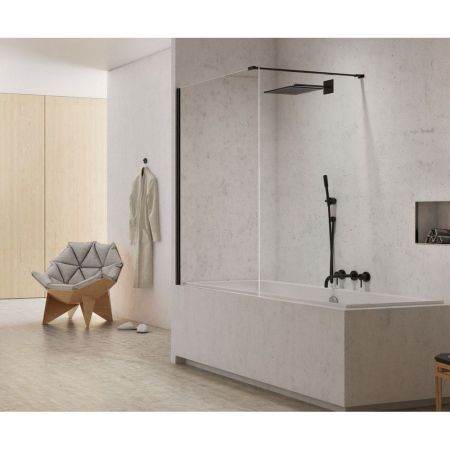 Шторка для ванны NEW TRENDY NEW MODUS 50 см EXK-1926-WP (черный), артикул EXK-1926-WP