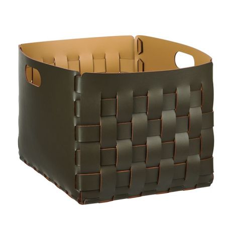 ADJ Корзинка Bottega, 35x40xH30 см., цвет: оливковый/горчичный, артикул 1048.55/40