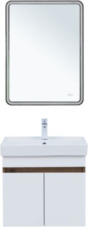 Тумба под раковину Aquanet Оптима 60 дуб рустикальный/белый сатин, артикул 00344791